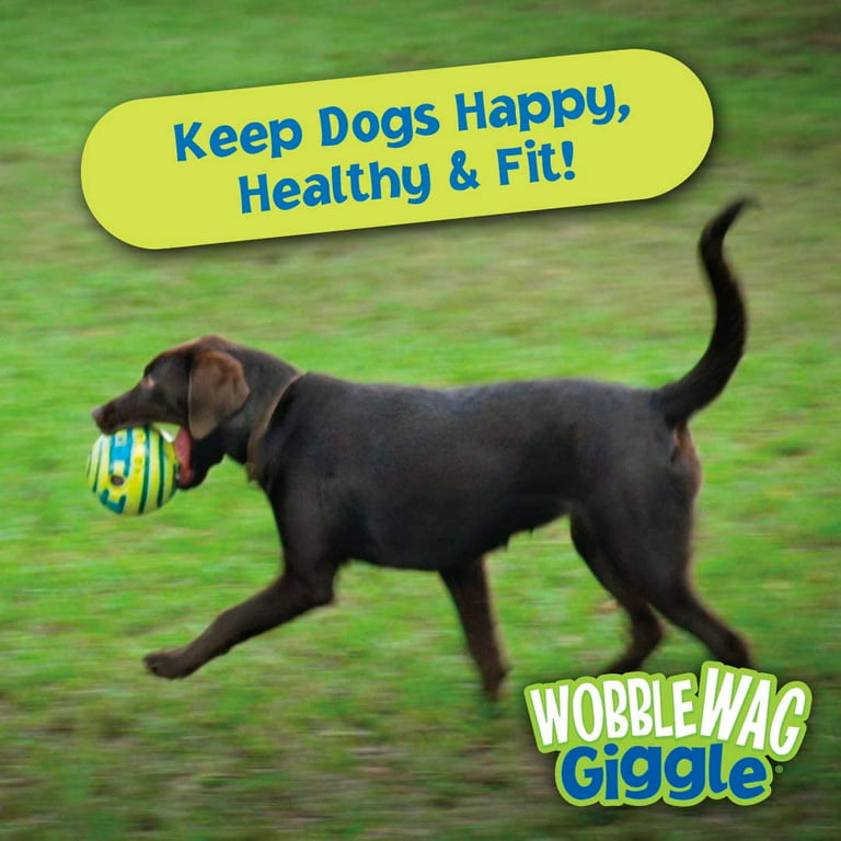 Dog Treat Ball 4.7, Giggle Mentally Stimulating Dog Toys Squeaky,  Interactive Dog Toys Puzzle, Wobble Wag Giggle Dog Ball IQ Capacity 200ML