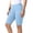 Light Blue #23, variant on Women's Plus Size Ribbed Biker Shorts Stretch Short Leggings Elastic Waist Casual Ladies Pull On Capris L-5XL Wine XL