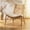 White/Natural, variant on Safavieh Eisley Coastal Rattan and Fabric Dining Side Chairs, White/Black
