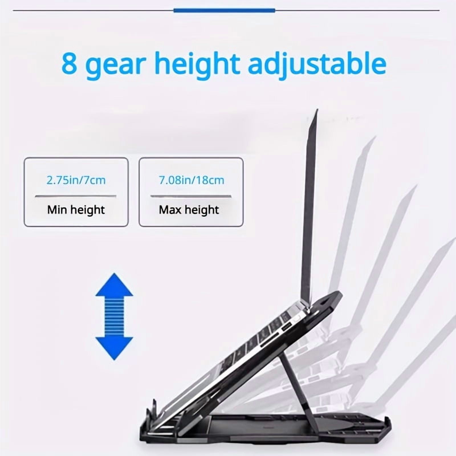 Portable Adjustable Laptop Stand - ABS Material, Height-Adjustable, Cooling Function, Rotatable Base for 13-15 Inch Laptops, Office Desk Accessory