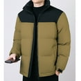 thumbnail image 4 of Xzbqbs Men's Puffer Jacket Thickened Winter Coat Warm Stand Collar Color Block Zip Up Jacket Ski Bubble Coat Thermal Down Jackets, 4 of 6