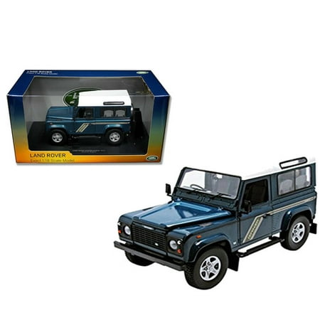 Land Rover Defender 90 Station Wagon Blue 1/18 Diecast Car Model by Universal