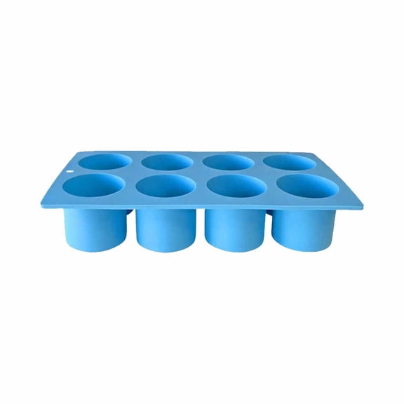 JDH silicone 8 Cavity Mini Muffin Pan, Non-Stick Bakeware,1.85 inch Diameter Cups,Blue,Silicone