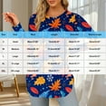 thumbnail image 3 of Long Sleeve Shirts for Women Crewneck Sweatshirt Casual Pullover Ladies Tops and Blouses Blue L, 3 of 3