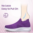 thumbnail image 4 of BNRSHOE Walking Shoes Women's Mesh Sock Casual Sneakers Lightweight Comfy Flats Purple, 4 of 7