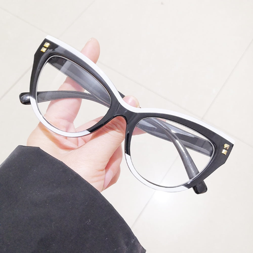 Women Cat Eye Anti-blue Light Reading Glasses 1.75 Classic Two-tone Trendy Readers +1.75