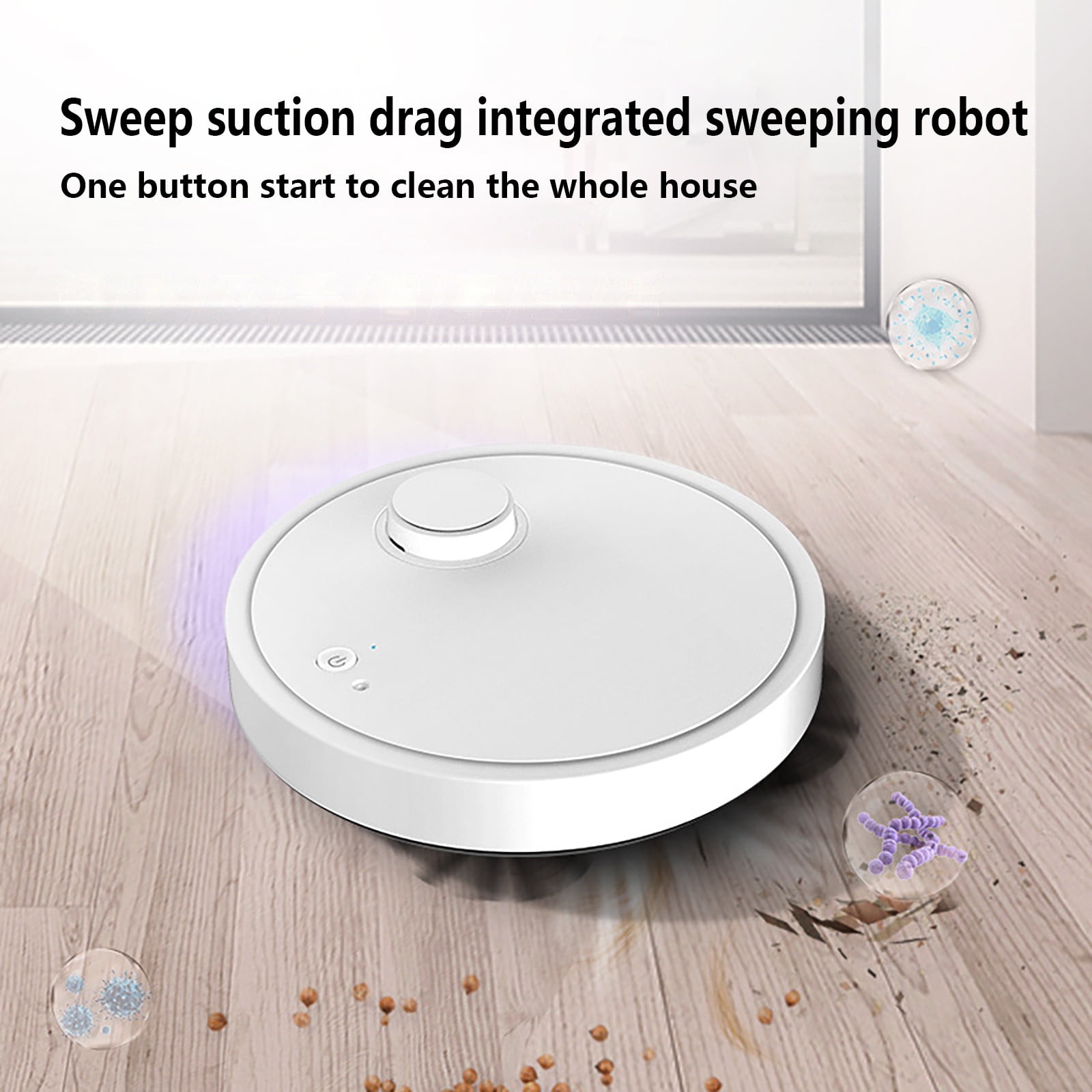 Automatic Robot Vacuum Cleaner - Self Detects Stairs Pet Hair Allergies Robotic Cleaning Carpet Hardwood Tile - Walmart.com