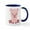 White/Navy Inside, variant on CafePress - Pink Pig - 11 oz Ceramic Mug - Novelty Coffee Tea Cup