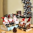 thumbnail image 4 of Muñeco de pie de Papá Noel de Navidad, muñeco colgante de esquí de trineo, adorno de árbol de Navidad, juguete de felpa, decoración de fiesta, 4 of 4