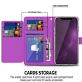 thumbnail image 3 of For Apple iPhone 14 Max (6.7") luxurious PU leather Wallet 6 Card Slots folio with Wrist Strap & Kickstand Pouch Flip Phone Case Cover by Xpression - Purple, 3 of 8