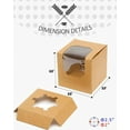 thumbnail image 4 of 10/20/30pcs KhakiSingle Cupcake Boxes Paper with Insert and Clear Window,Fold Individual Cupcake Containers for Muffins Party, 4 of 8