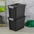 thumbnail image 6 of Sterilite 7.5 Gal Industrial Storage Totes w/ Latch Lids, Black (18 Pack), 6 of 10