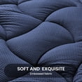 thumbnail image 5 of Sleep Zone Twin-XL Cooling Mattress Topper for College Dorm, Premium Zoned Cool Mattress Pad Cover, Padded Mattress Protector Breathable Washable, Deep Pocket 8-21" (Navy, Twin-XL), 5 of 7