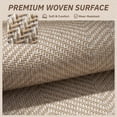 thumbnail image 4 of VUNATE Kitchen Rugs 17"x30" Herringbone Woven Non-Slip Kitchen Mat, Washable Absorbent Floor Rug with Durable Backing, Soft Low Profile Kitchen Rug for Sink Area, Entryway, Laundry Room Beige, 4 of 7