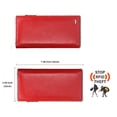 thumbnail image 3 of Women's Leather Wallet,RFID-Blocking Flap Clutch Wallet for Women, 3 of 6