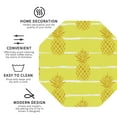 thumbnail image 3 of Honeii Gold Pineapple print Leather Coaster Set of 4, ideal for safeguarding your furniture from drinks spills and effortless cleanup-Octagon, 3 of 6