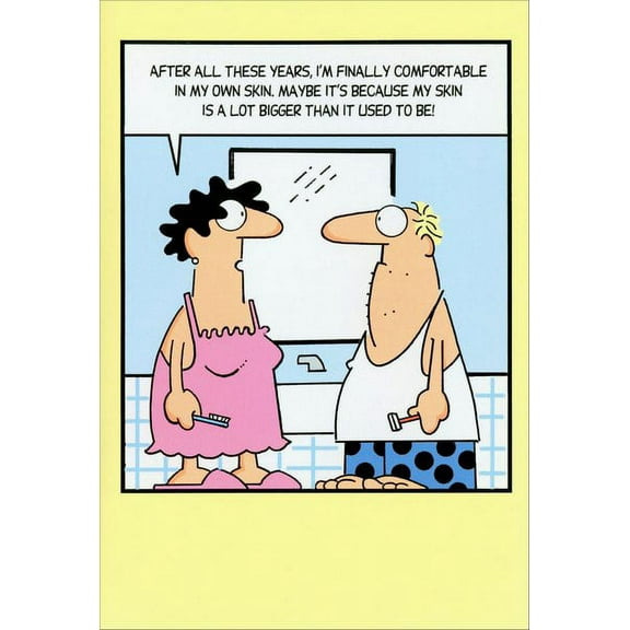 Nobleworks Couple in Bathroom Funny / Humorous Birthday Card