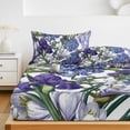 thumbnail image 6 of Twin Sze Fitted Sheet Set - Spring Flowers 2 Piece Bedding Sets 16" Deep Pocket Fitted Sheet with 1 Pillowcase, Purple Hydrangea Orchid Floral Country Brushed Microfiber Hotel Luxury Bed Sheets, 6 of 9