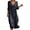 A-Black391, variant on Women's Eyelet Trim Midi Dress V Neck Three Quarter Sleeve Bohemian Casual Tunic Dress
