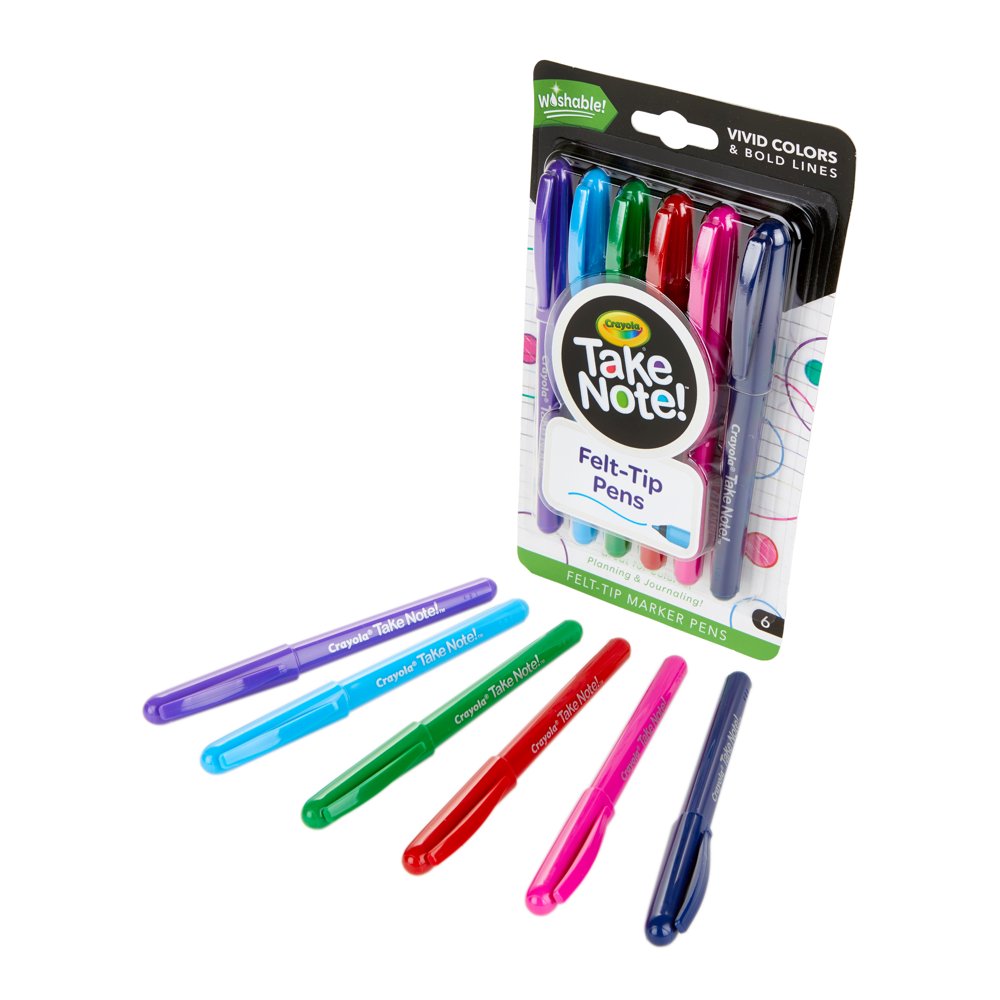 Crayola Take Note 6 Count Scented Washable Marker Pens
