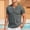 #JIE- Gray, variant on CYiJun George Henley T Shirts for Men Summer Short Sleeve Casual Basic Button T-Shirt