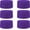 Purple, variant on 6 Pack Ivory Round Tablecloths 120 Inch - Circle Bulk Linen Polyester Fabric Washable Table Cloth Cover for Wedding Reception Banquet Birthday Party Buffet Restaurant