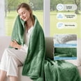 thumbnail image 6 of ELEKA Electric Blanket Heated 50'' x 60'', Throw Size Flannel Material with 8 Heating Levels & 8H Auto off, Green, 6 of 8