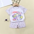 thumbnail image 2 of Fesfesfes Clothes Kids Toddler Kids Baby Boys Girls Fashion Cute Short Sleeve Puppy Print Casual Suit, 2 of 5