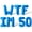 Blue, variant on Letter Balloons - WTF IM 50 16" Inch Alphabet Letters Foil Mylar Balloon 50th Birthday Party Banner (Silver)