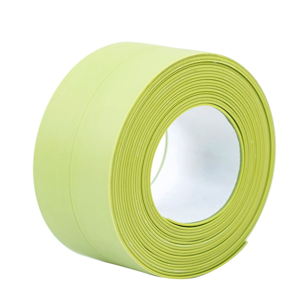 Sink Side Seam Caulk Tape Lightweight and Durable Tape for Edge of Curved Washbasin Green A