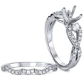 thumbnail image 2 of Pompeii 1/2ct Diamond Infinity Style Twist Engagement Setting Set 14K White Gold, 2 of 2