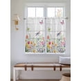 thumbnail image 2 of Wildflowers Living Room Curtains 2 Panel, Spring Farmhouse Tulip Floral Leaf Wooden Grain Cafe Window Treatment, Farmhouse Bedroom Bathroom Kitchen Curtains Drapes 104"x45", 2 of 6