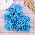 thumbnail image 2 of 100 rosas artificiales, hermosas flores decorativas para bodas, fiestas y cumpleaños (rosa, 6 cm), 2 of 7