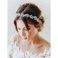 thumbnail image 2 of Leaf Wedding Headpieces For Bride Flower Girl Gold Bridal Headband With Rhinestones Women Handmade Hair Accessories, 2 of 4