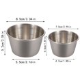 thumbnail image 3 of Optional Size Stainless Steel Wine Cup Soup Bowl Kitchen Condition Sauces Cup Butter Condiment Dipping Cups Cup/ Stainless Steel Sauce Cup Transparent, 3 of 4