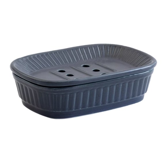 Solid Color Soap Holder, Bar Soap Holder, Soap Dishes For Bar Soap, Porcelain Soap Saver, Detachable Soap Tray-grey