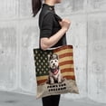 thumbnail image 4 of Freedom Paws Patriotic West Highland White Terrier Vintage Memorial Day All Over Print 3D Canvas Tote Bag Westie Westy Dog Lover Reusable Handbag - 12006, 4 of 5