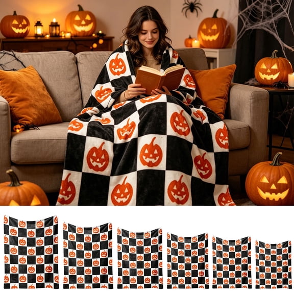FEOLGEHLY Halloween Throw Blanket, Fleece Blanket, Soft Throw Blanket For Couch, Flannel Throw Blankets Clearance, Sofa Throw Blanket for Home Office Halloween Decorations 39.4 x 59.1 in (C)