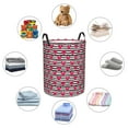 thumbnail image 3 of Lsque Hearts And Lines pattern Laundry Hamper Basket, Tall Woven Rope Hamper Basket for Clothes, Lightweight Storage Basket, Collapsible Waterproof-Medium, 3 of 8