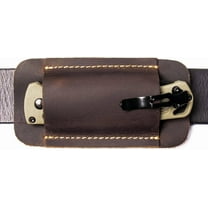 Leather Knife Sheath, Handmade Knife Holster, Horizontal Carry Leather Sheath for Belt, EDC Pocket Organizer for Men,Size S,Darkbrown