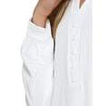 thumbnail image 5 of INSPIRE CHIC V Neck Button Front Top for Women's Long Sleeve Casual Dressy Top M White, 5 of 6