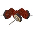 thumbnail image 3 of IBA Indianbeautifulart Boutons Gravés Rouges en Bois pour Armoire Tiroir Tiroir 10 Pcs, 3 of 3