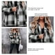 thumbnail image 2 of Camisa A Cuadros Para Mujer, Abrigo De Invierno Con Botones De Fibra De Poliéster Y Manga Larga Para El Hogar ANGGREK Negro M, 2 of 5