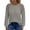 Grey, variant on CHICLOOM Long Sleeve Shirts for Women Under $8 Regular-Fit Crewneck Women's Clothing L