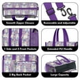 thumbnail image 3 of Teacher Tote Bag,Bichon Dog Purple Florals Teacher Utility Tote Bag,Large Work Tote Bags for Women with Multiple Pockets,Top Zipper Closure,13.8x10.6x6.7 Inch, 3 of 5