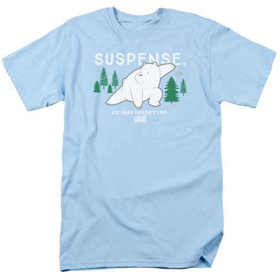 We Bare Bears Suspense S/S Adult 18/1 T-Shirt Light Blue