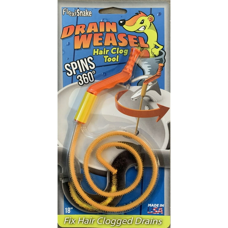 Grand Fusion FlexiSnake 18 Drain Weasel Sink Snake Cleaner 5pk