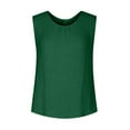 thumbnail image 5 of USSUMA Womens Summer Tops and Blouses Trendy Sleeveless Blouses for Women Summer Tops Linen Cotton Crewneck Sleeveless Summer Shirts Loose Casual Tank Tops Blouse Female, 5 of 8