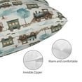 thumbnail image 3 of KLL Transport Train Pillow Covers Envelope Closure,Super Soft and Cozy Fuzzy Fleece Pillow Case Cover (No pillow core） 20"x30", 3 of 5
