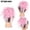 D, variant on Multicolor High Temperature Synthetic Wig - Elastic Band Messy Bun Style Natural Fiber Hairpiece